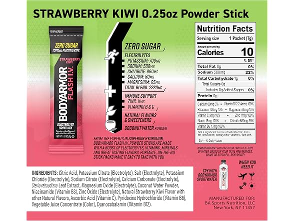 BODYARMOR BODYARMOR Flash IV Electrolyte Packets,
