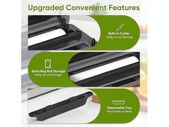 Locksworth 85Kpa Food Vacuum Sealer with Digital Timer