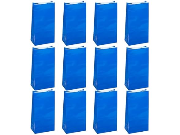 Fun Express Fun Express Vibrant Blue Treat Bags - 5"