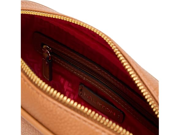 HALSTON H Jerry Embossed Pebble Top Zip Crossbody