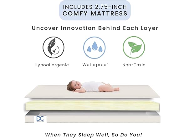 Delta Children Gio Mini Crib with Mattress