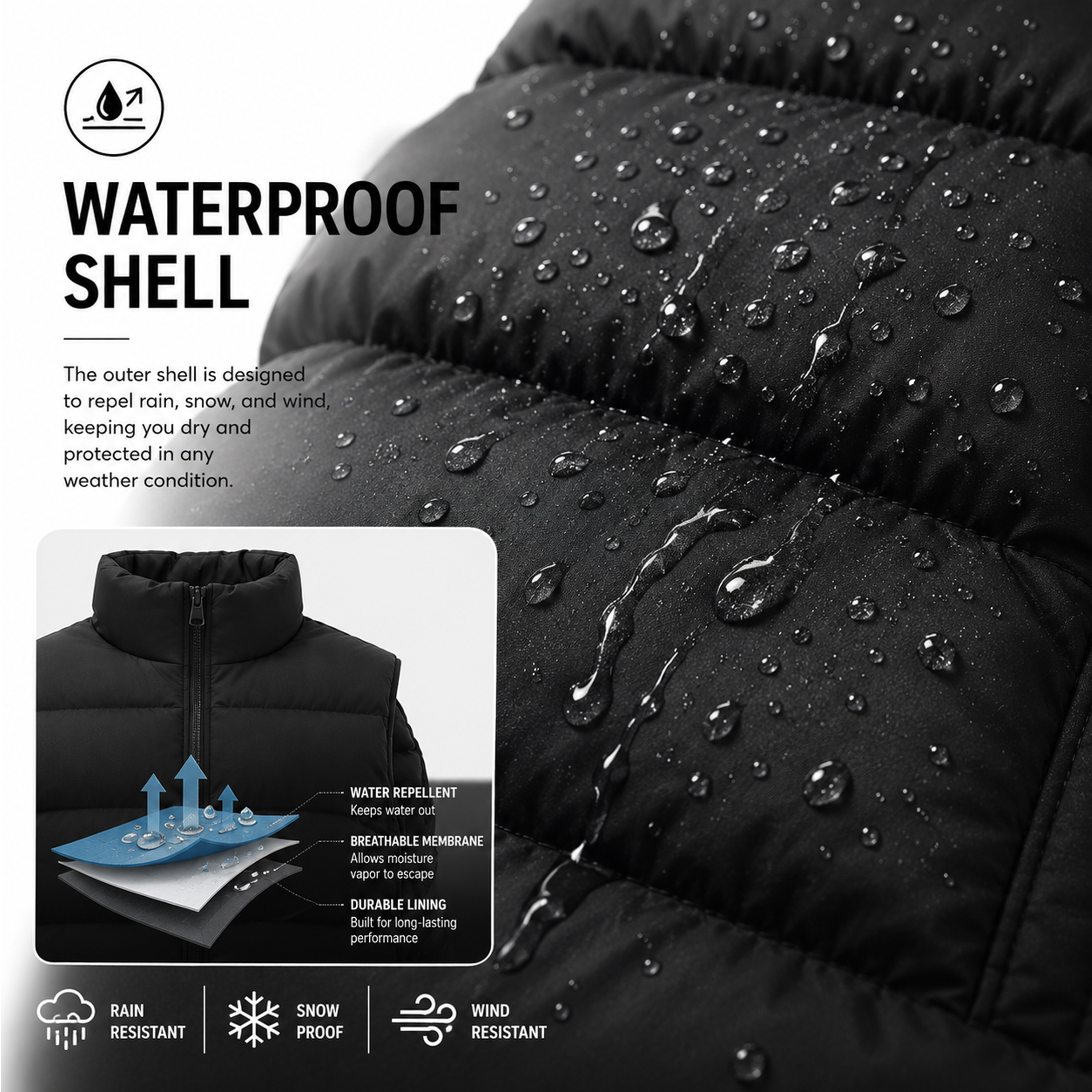 Mens Heavyweight Puffer Bubble Vest - Gallery 21
