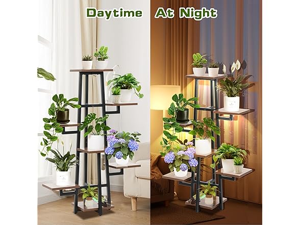 ZIXNEXKOO 8-Tiered Metal Plant Shelf