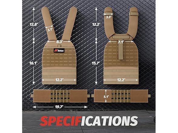 Khaki Tactical Weighted Vest