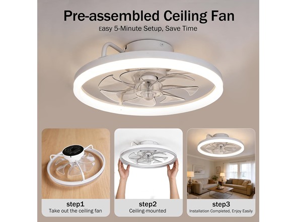 TCL LED Ceiling Fan w/ Remote (Your Choice)