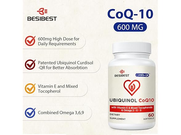 Ubiquinol CoQ10-600mg-Softgel