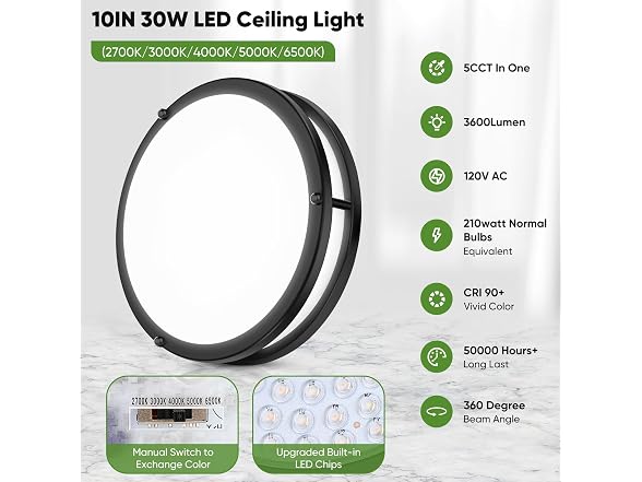 TOBUSA B0CJJKR5GY 2-Pack Ceiling Light Fixture