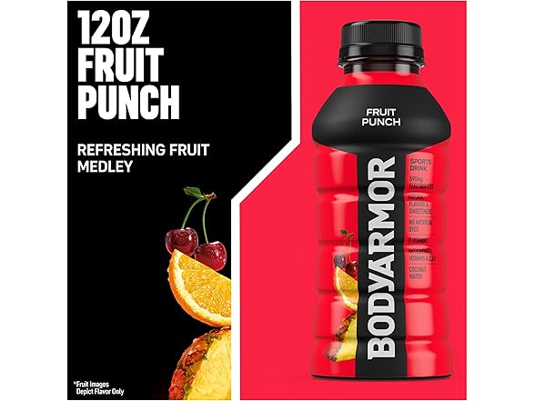 8PK BODYARMOR Sports Drink, Fruit Punch