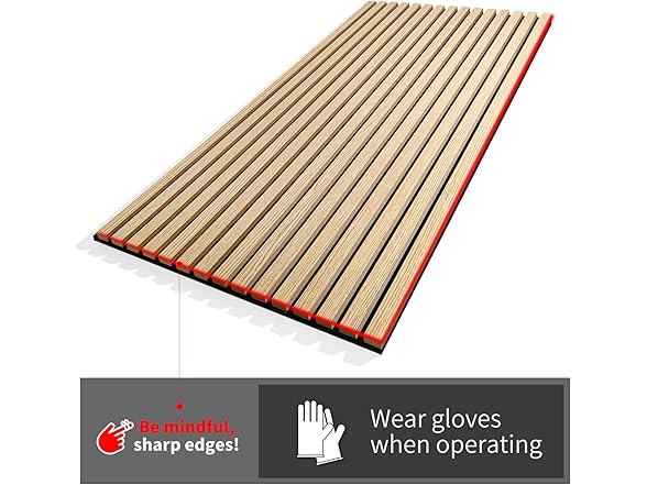 Art3d 4-Piece Wood Slat Acoustic Panels 