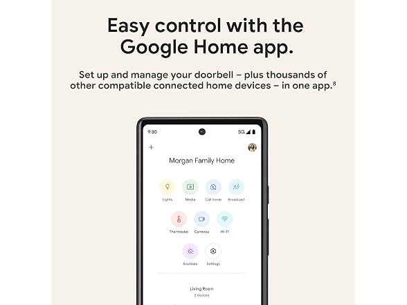 Google Nest Google Nest Doorbell (Wired, 2nd Gen) Snow