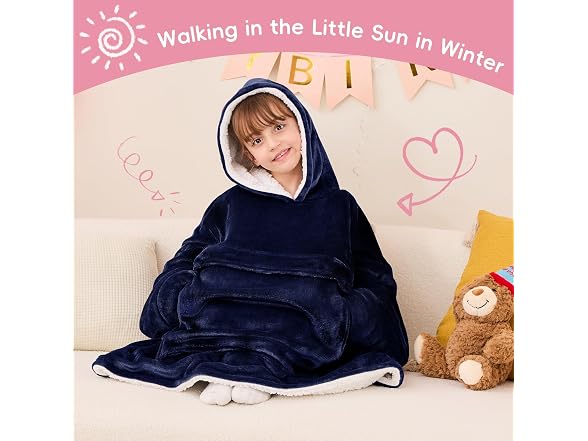 yescool Wearable Blanket Kids Hoodie
