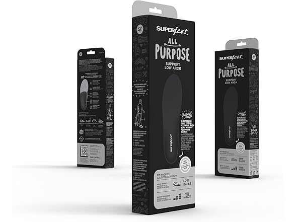 All-Purpose Support Low Arch Insoles (M2.5-5 / W4.5-6)