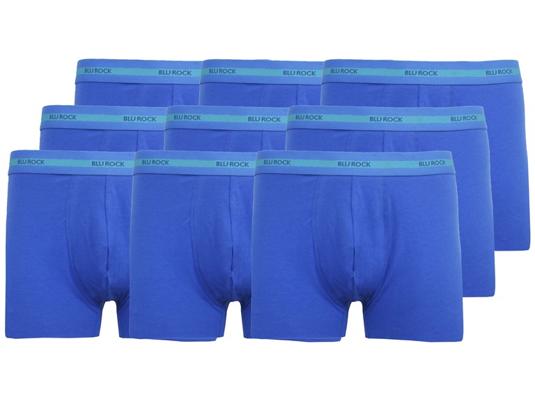 BLU ROCK WC-----J/MBB-565 / MB-MB-MB / S Small Mens Cotton Flex Stretch Boxer Briefs Medium Blue x9