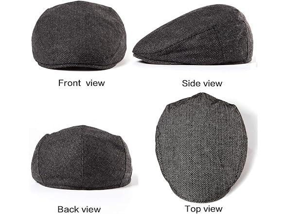 LADYBRO 2Pack Adjustable Newsboy Cap Ivy