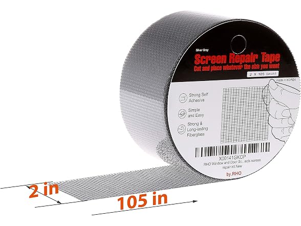 by.RHO 2"x105" Screen Repair Kit Tape,