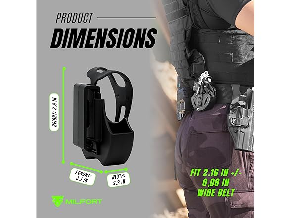 Tactical Handcuff Holder with Key Slot