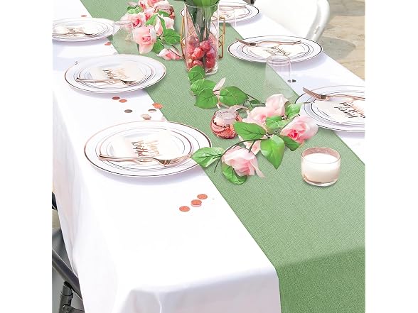 2 Pack Burlap Table Runners 13x84 inch