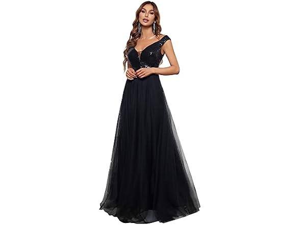 Ever-Pretty Women (4) Off-Shoulder Glitter Dress
