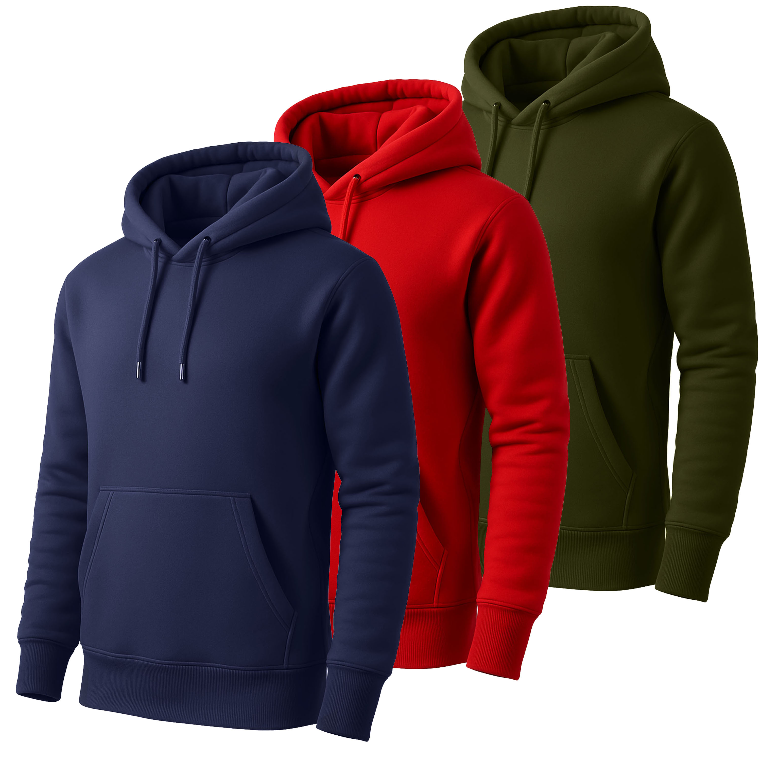3Pk Mens Fleece-Lined Pullover Hoodie - Gallery 14