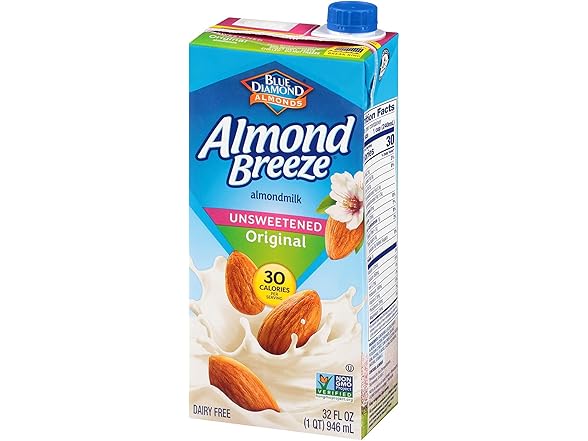6CT Almond Breeze Dairy Free Almondmilk Unsweetened