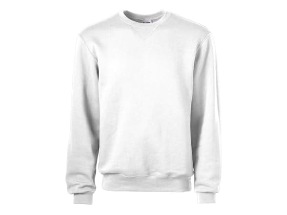 Soffe Mens Crew Neck Sweatshirt White (M)