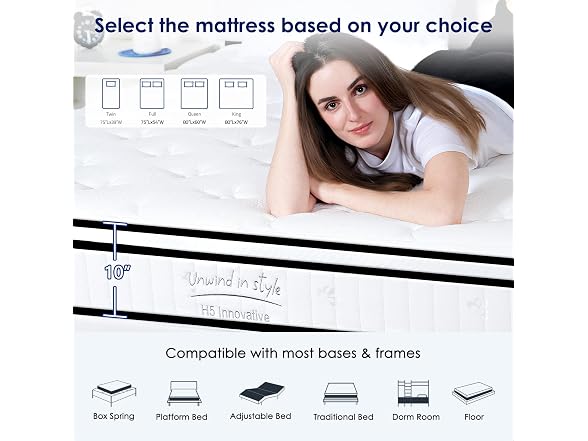 SogesSleep Queen Mattress, 10 Inch