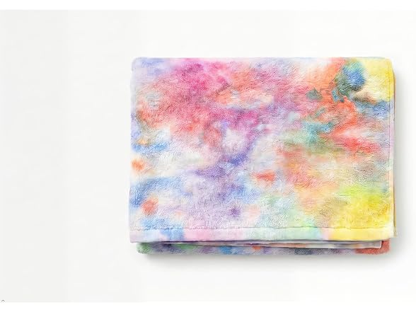 Ivory Ella, Beach Towel, Rainbow Cloud Tie Dye