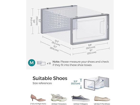 SONGMICS Shoe Boxes