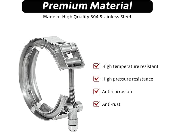 PALOZO 3.25 Inch Quick Release V Band Clamp