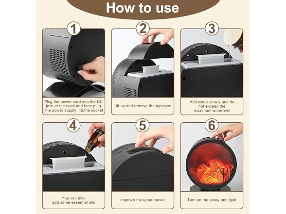 Fireplace Flame Oil Diffuser