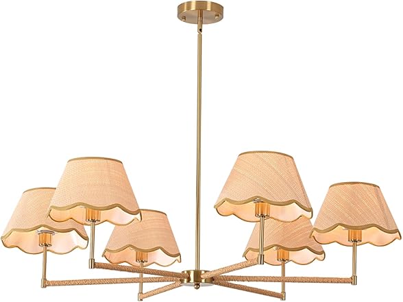 Augesten Boho Rattan Chandelier