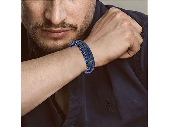 Casisto Mens Leather Bracelet Small