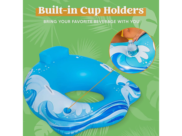 JOYIN Inflatable Pool Lounger 44 x 42, Ages 9+