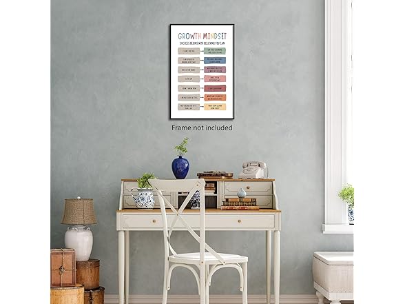 ogyormpi Growth Mindset Mental Wall Art