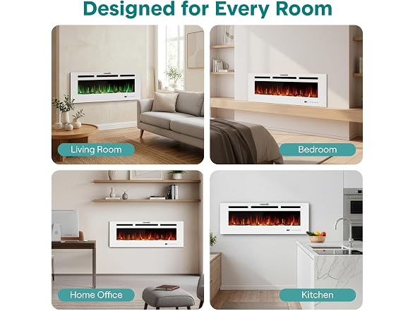 Pyle SereneLife 50 Inch Electric Fireplace
