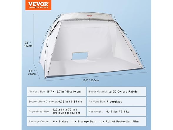VEVOR Portable Paint Booth