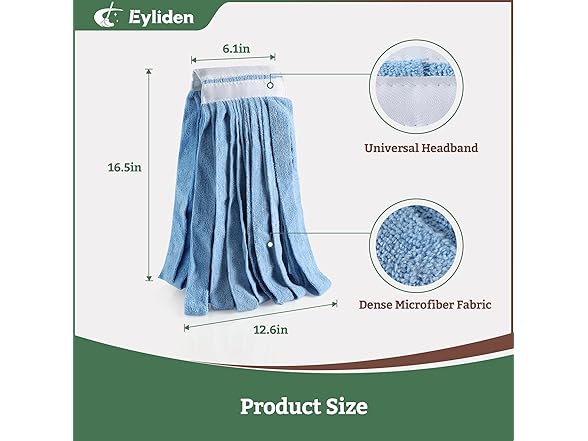 Eyliden 4 Pack Commercial Mop Head