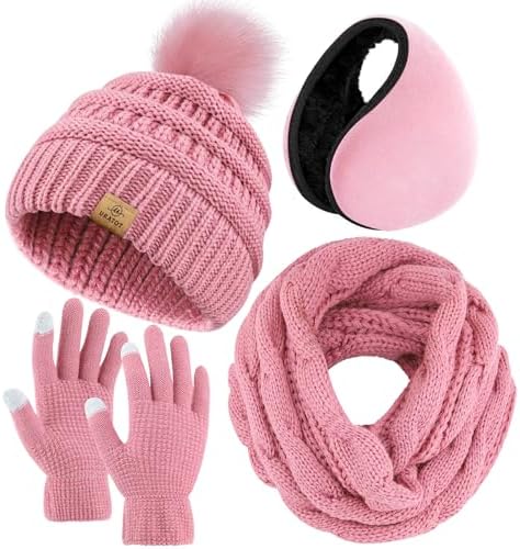 4 Pack Scarf Hat and Gloves Set