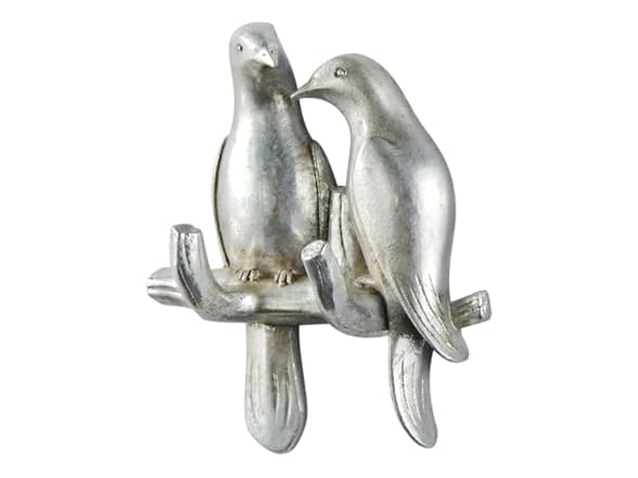 Bird Coat Hooks Animal Wall Silvery L