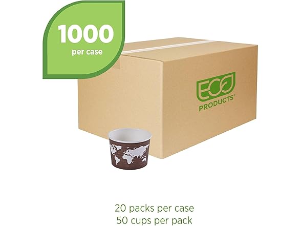 ECO PRODUCTS Compostable 8oz Lined Paper