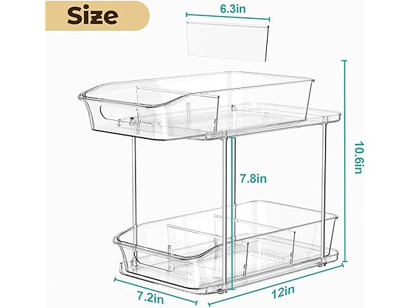incostar 2-Tier Pull-Out Storage Organizer