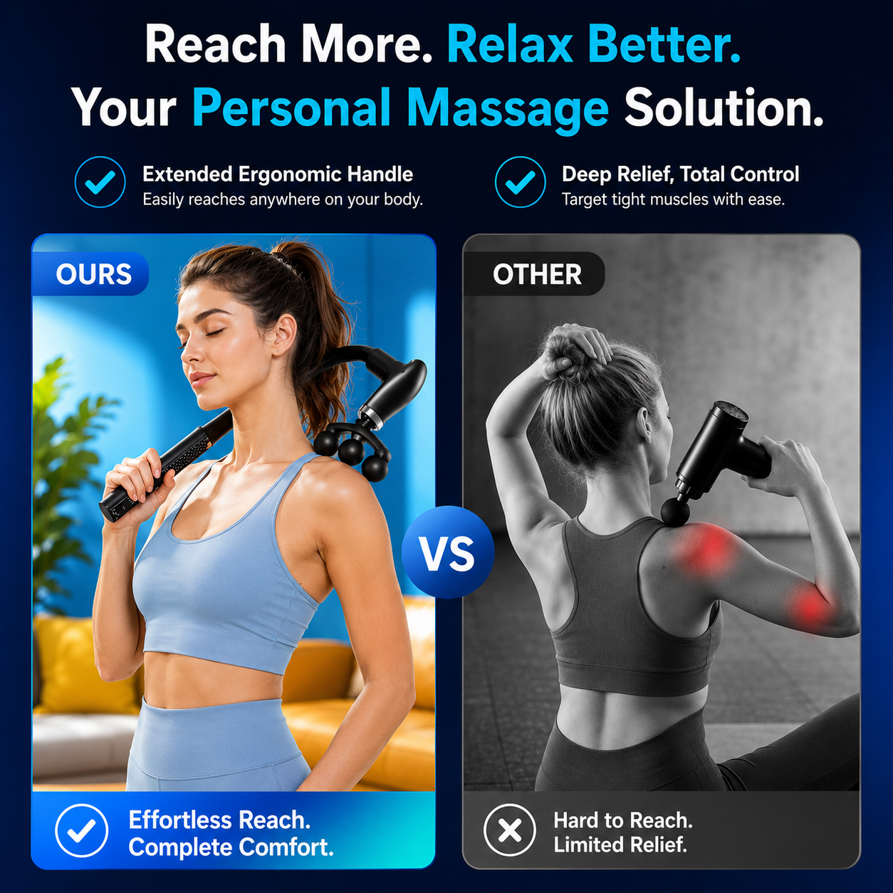 Massage Gun with Extension Handle - Gallery 8