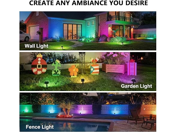 DAMINY RGB Solar Spot Lights