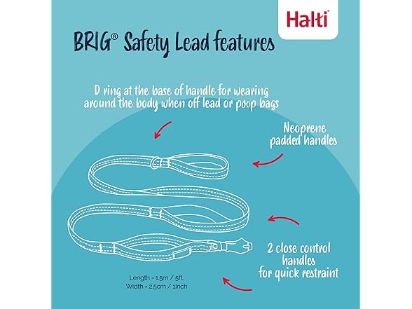 Halti BRIG Safety Dog Leash - Color-Coded Dog Leash