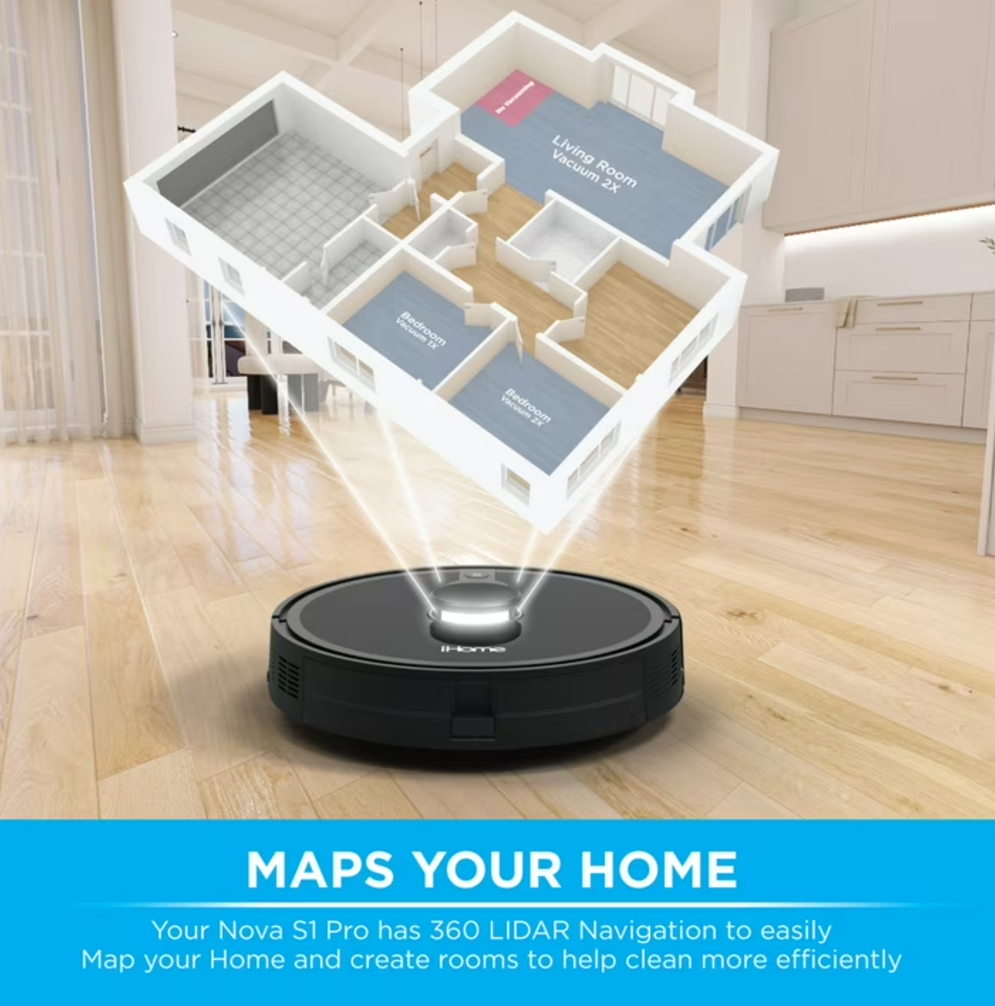 (NEW) iHome Nova S1 Pro Self Empty Robot Vac - Gallery 8