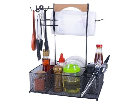 Grill Caddy with Paper Towel Holder
