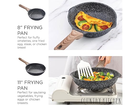 Country Kitchen YCASPF5 GRY Country Kitchen Nonstick I