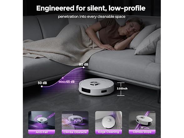 Robot Vacuum and Mop Combo 18000Pa Suction