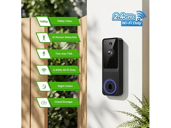 ByteBlaz 1080p Wireless Video Doorbell Camera