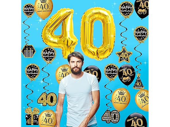 40th Birthday Decorations (76pack)